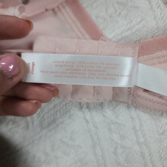 Cacique Boost Plunge bra The cotton cacique collection size 40c pink floral NWT - Picture 6 of 7